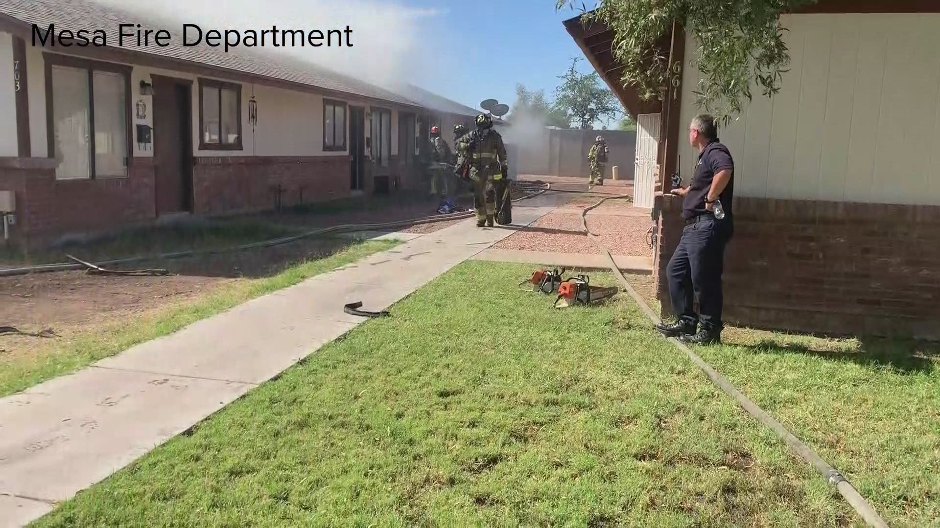 Fire crews managed to rescue a young boy from a burning apartment on Thursday.