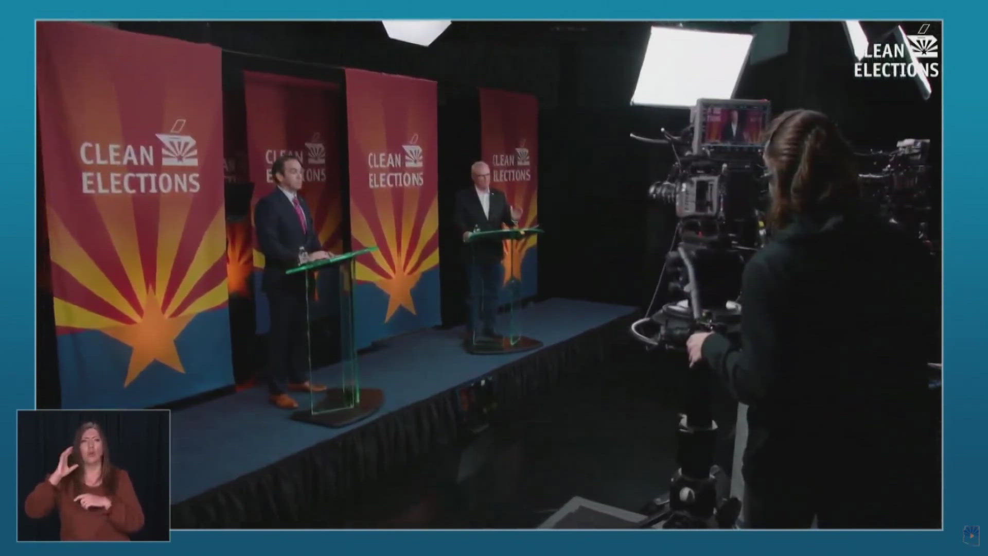 Maricopa County Sheriff candidates Jerry Sheridan and Tyler Kamp took to the debate floor Wednesday night.