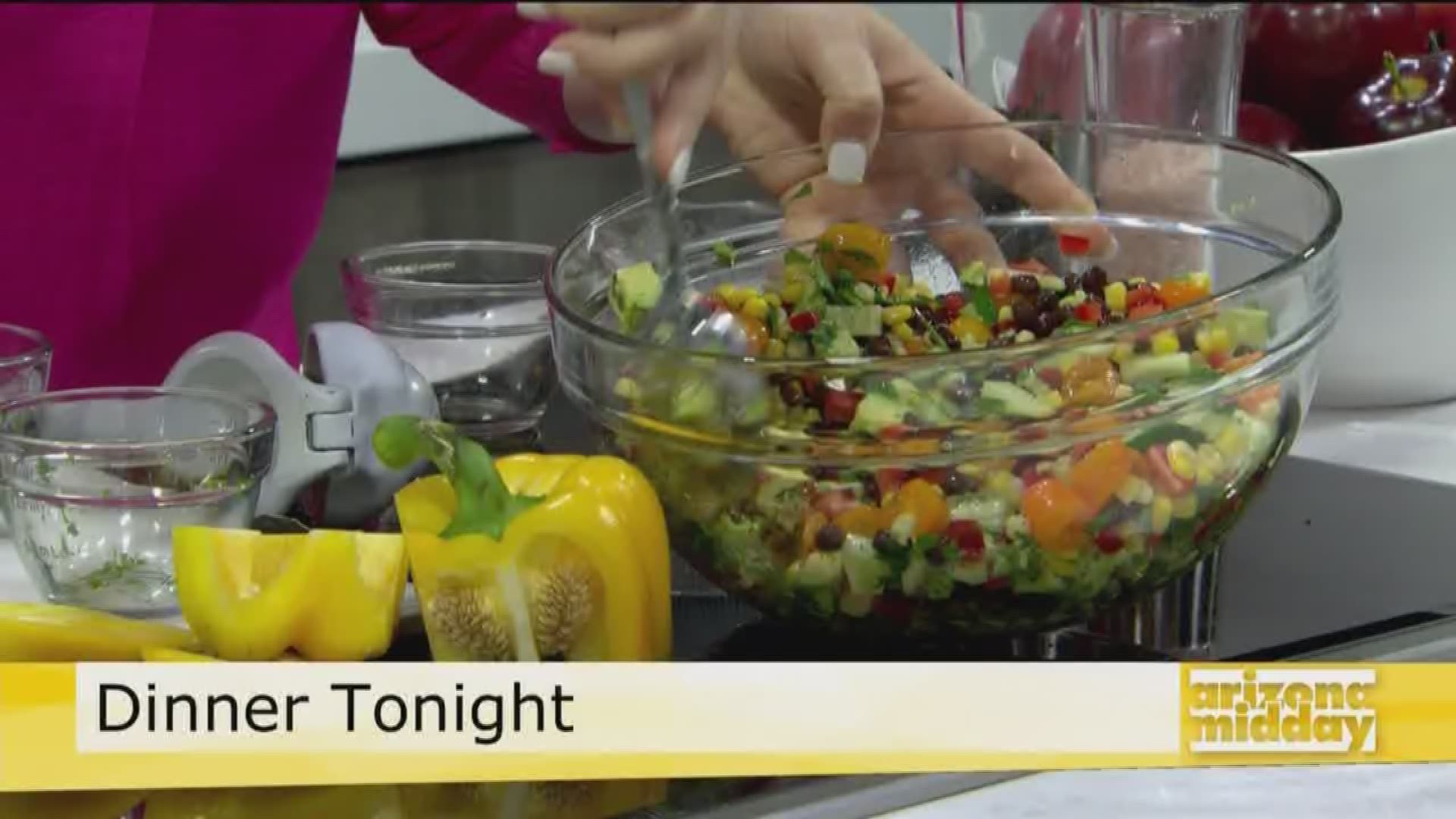 Chef Trudy Maples whips together a simple and healthy Black Bean salad.