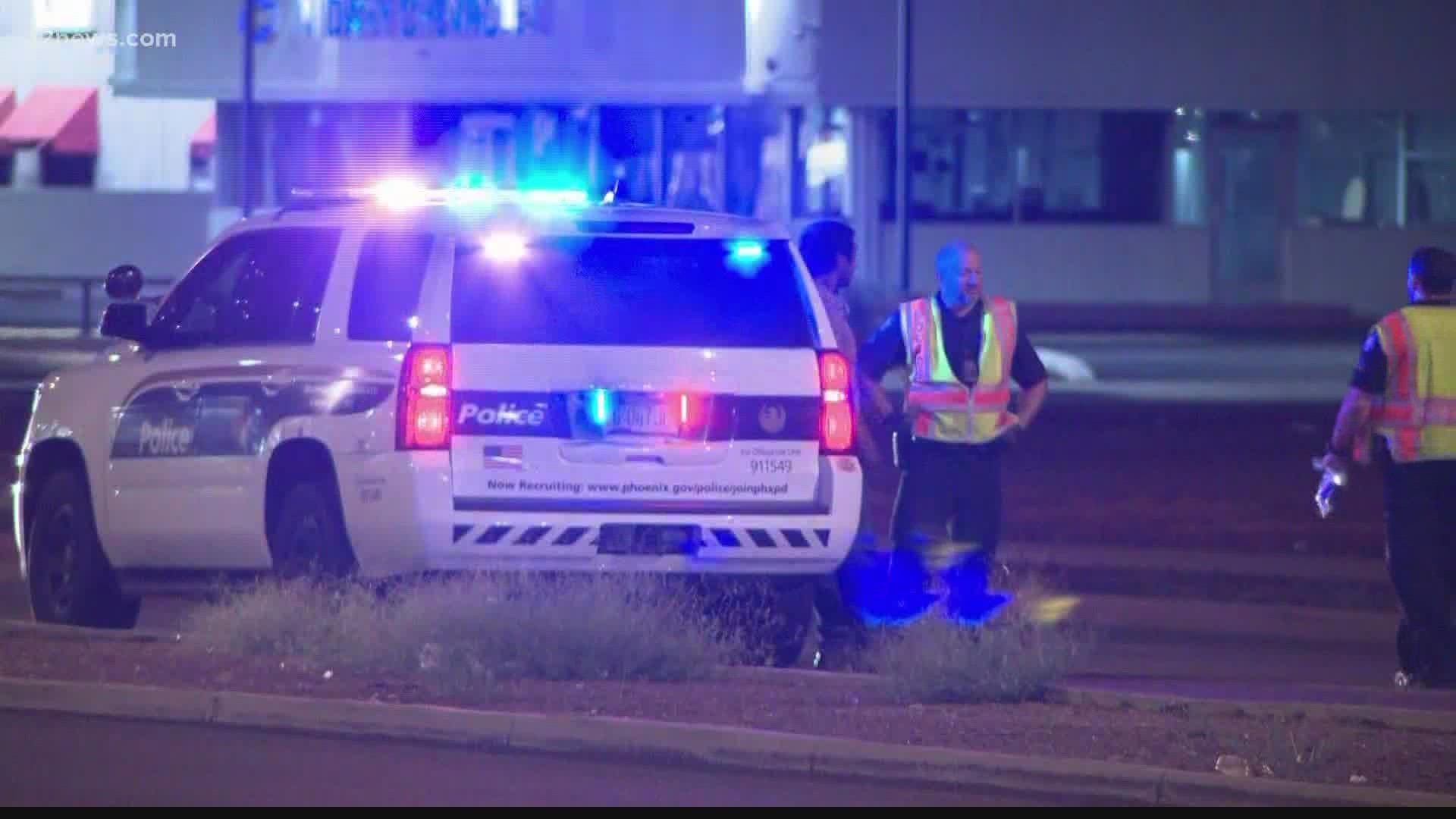 A pedestrian was hit and killed by a car in north Phoenix on Wednesday night.