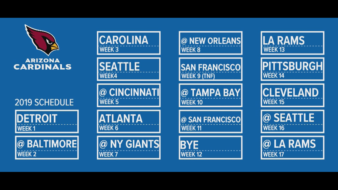 Rams release full 2019 schedule