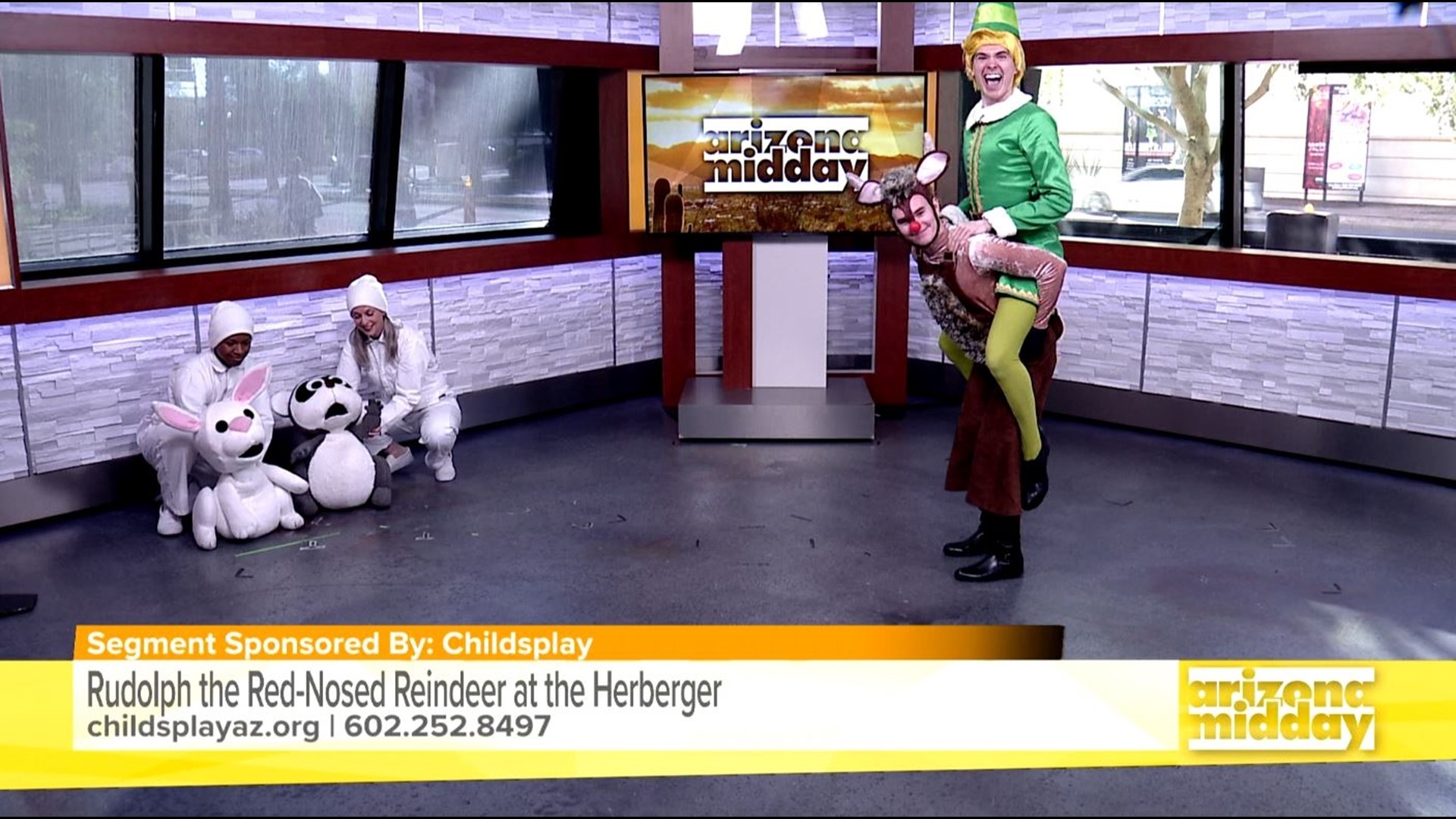We get a sneak peek of Childsplay's Rudolph the Red-Nosed Reindeer show that is going on now until Christmas Eve at the Herberger Theater.