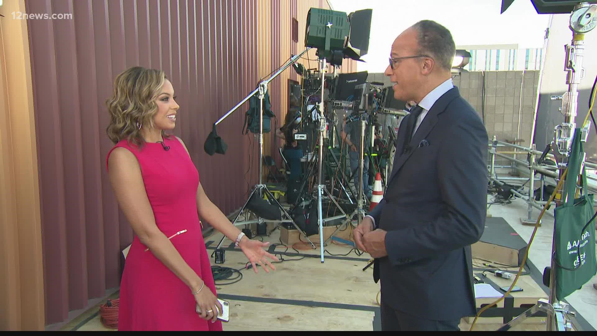 We know Lester Holt is very musical and Team 12's Caribe Devine had the chance to chat with him about it on Friday while he was broadcasting from Phoenix.