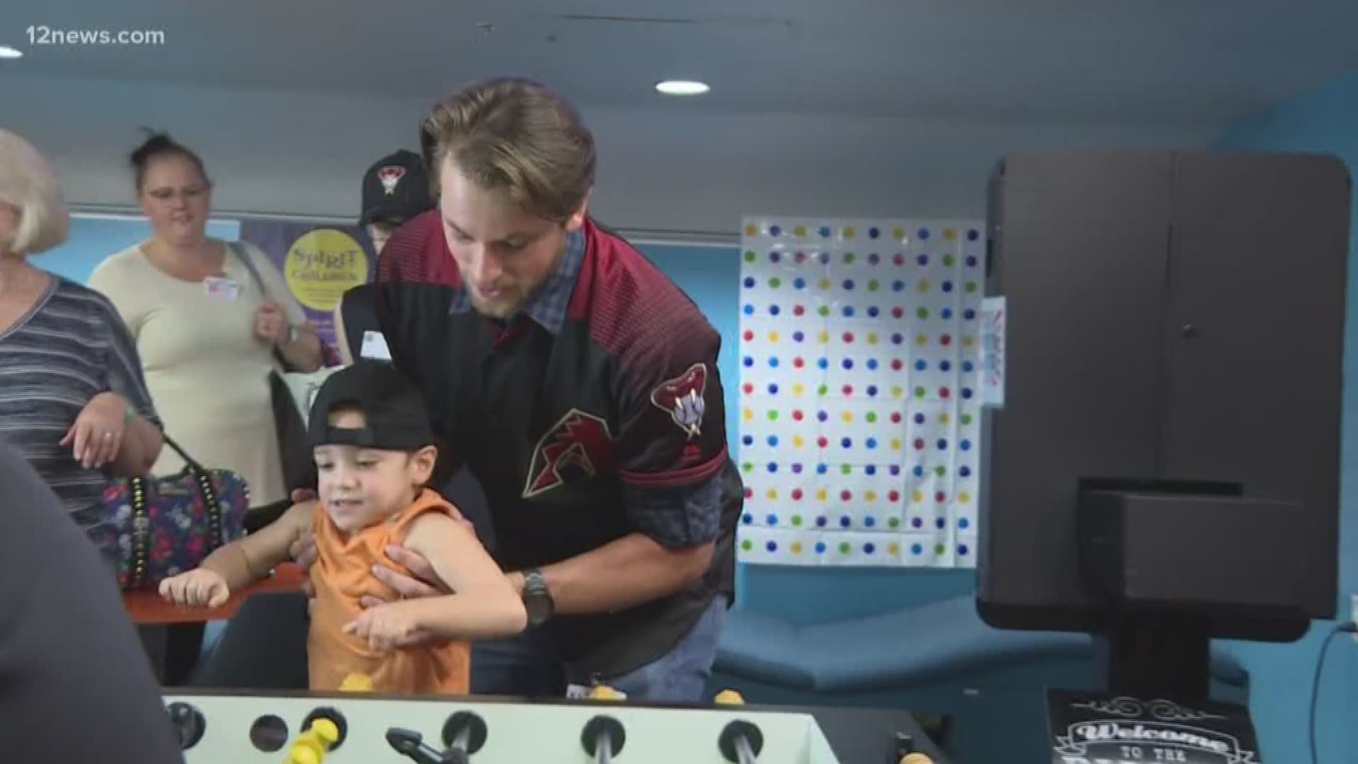 Before the Diamondbacks take the field against the Rockies Tuesday, a few Dbacks pitchers stopped by Phoenix Children's Hospital to help put some smiles on kids' faces. The players said they appreciate the interaction just as much as the kids.