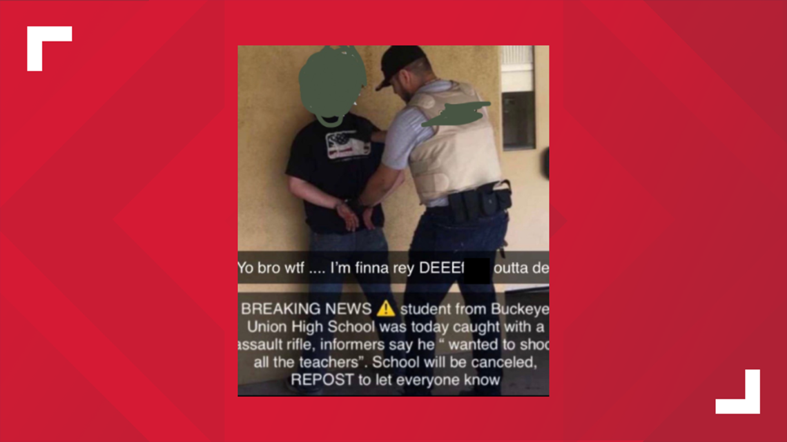 Buckeye police say student posted fake school threat