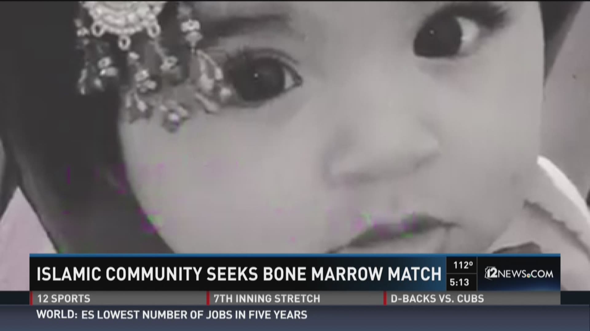 The Islamic Community of the Valley is helping try to find a bone marrow donor match for an 11 month old infant with leukemia.