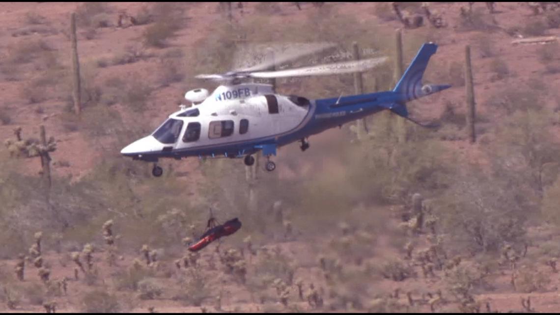 Helicopter hoists injured hiker off trail near Peoria