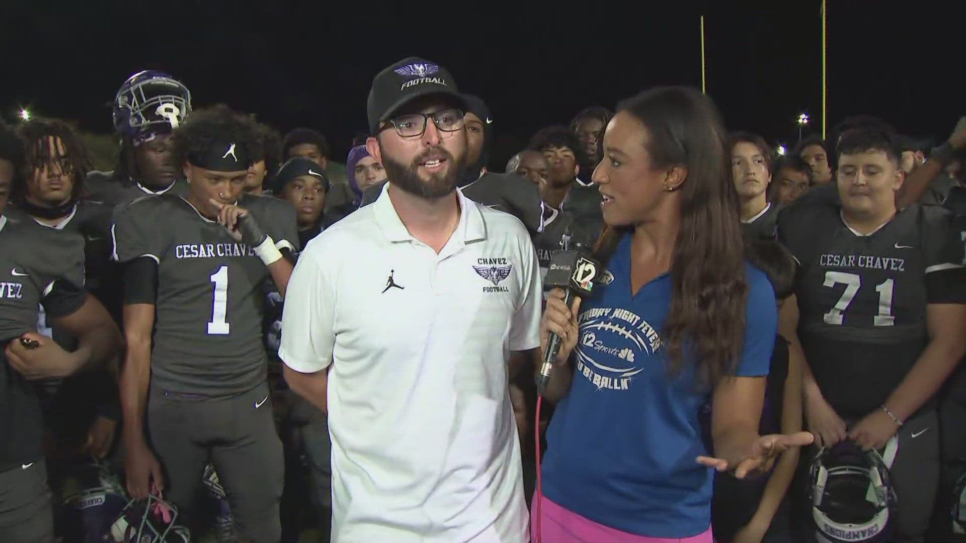 After the Champions beat Camelback, 12Sports journalist Lina Washington spoke with Cesar Chavez head coach Chandler Hovik about the win.