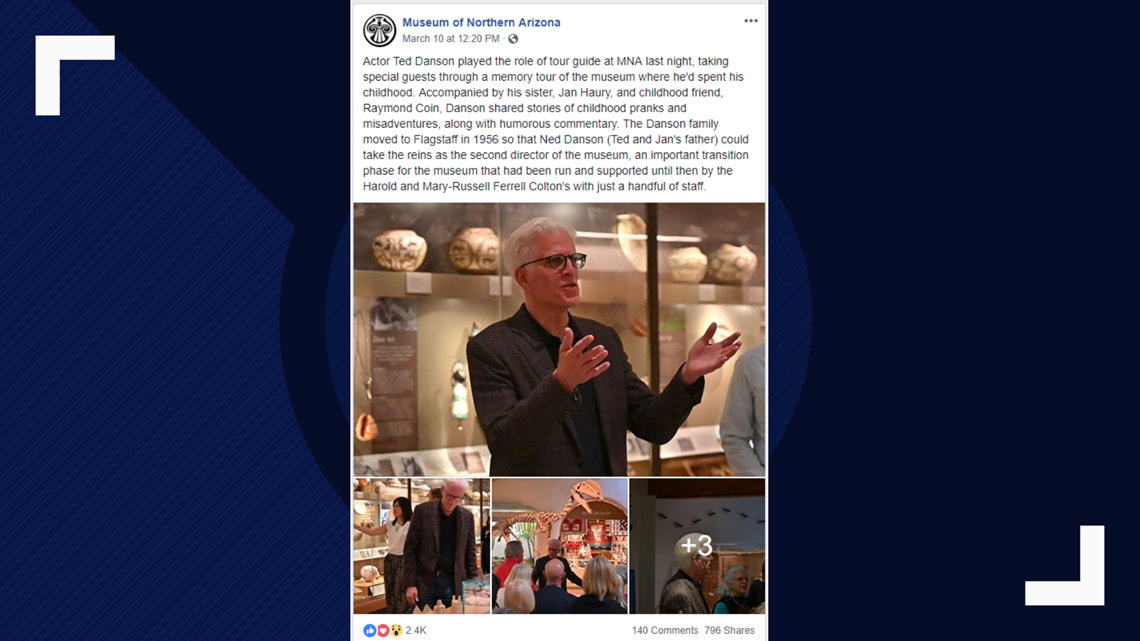 Ted Danson took visitors on a tour at the Museum of Northern Arizona