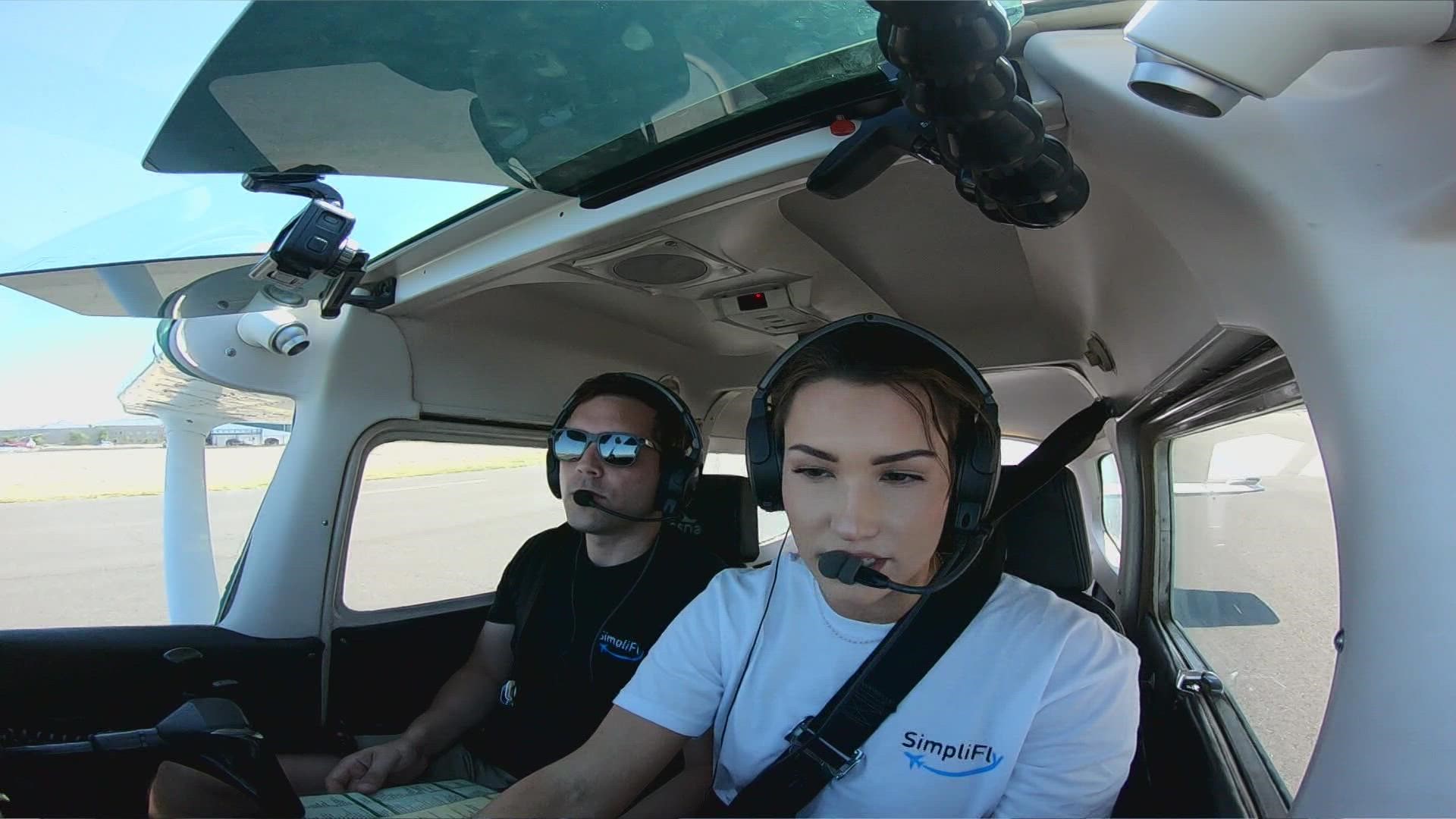 Statistics from the Federal Aviation Administration show that only 8% of all commercial pilots in the U.S. are women. Meet one Valley woman training to change that.
