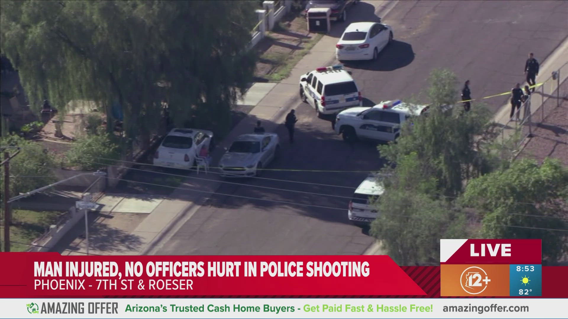 Phoenix police confirmed a man was seriously injured in a shooting with officers, but no officers were hurt.