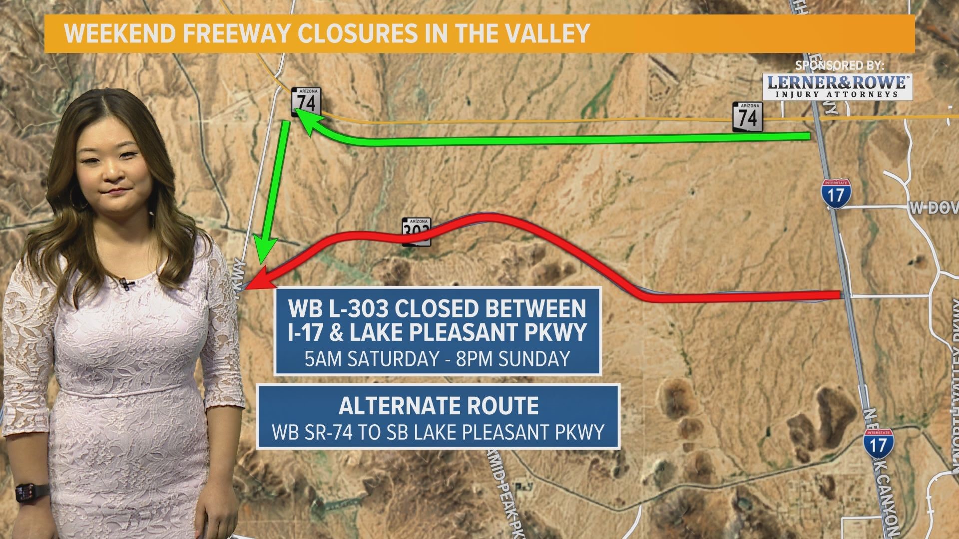 Stella Sun gives us a breakdown of the detours and closures drivers can expect on Valley roads this weekend.