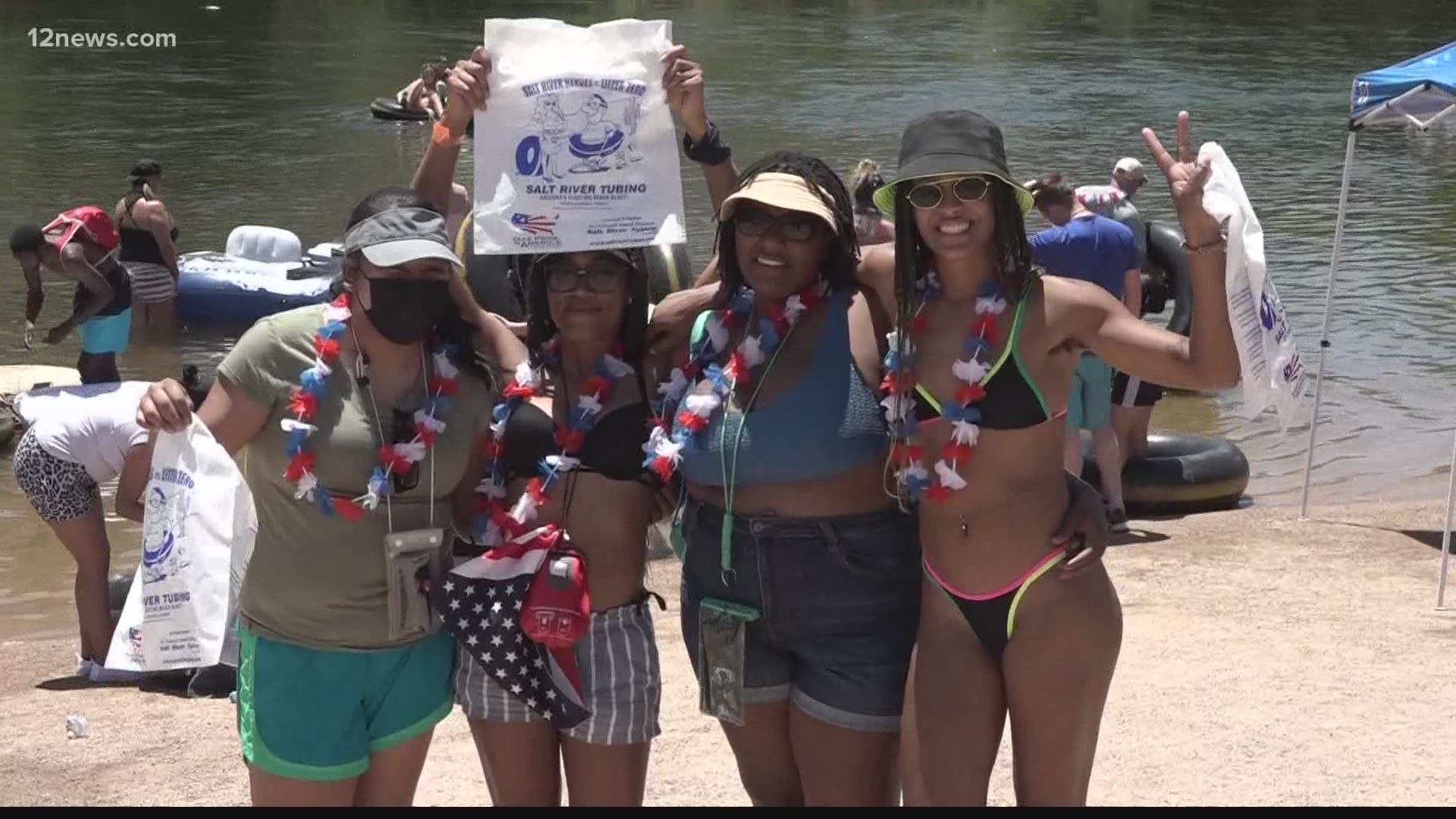 Arizonans celebrate Memorial Day by tubing on the Salt River
