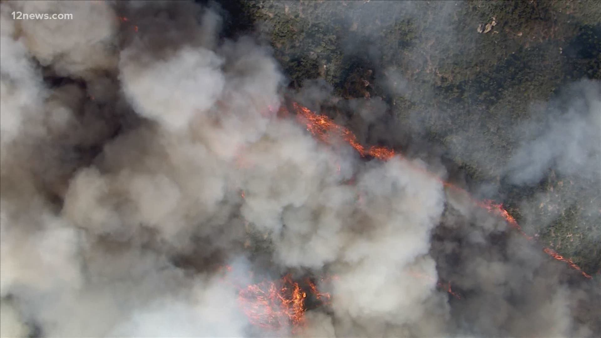 The Bush Fire is burning northeast of the Valley near Tonto Basin. The 64,000-acre fire is not contained and residents are being asked to evacuate.