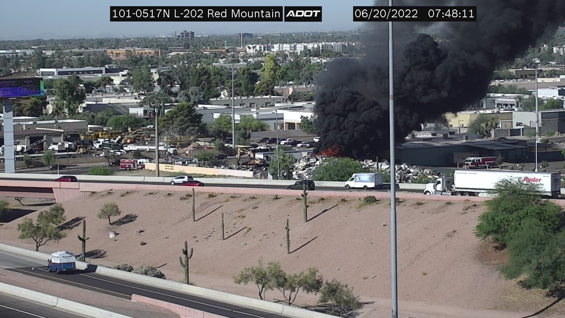 Crews fight Tempe scrap yard fire near Rio Salado Parkway - Vimarsana News