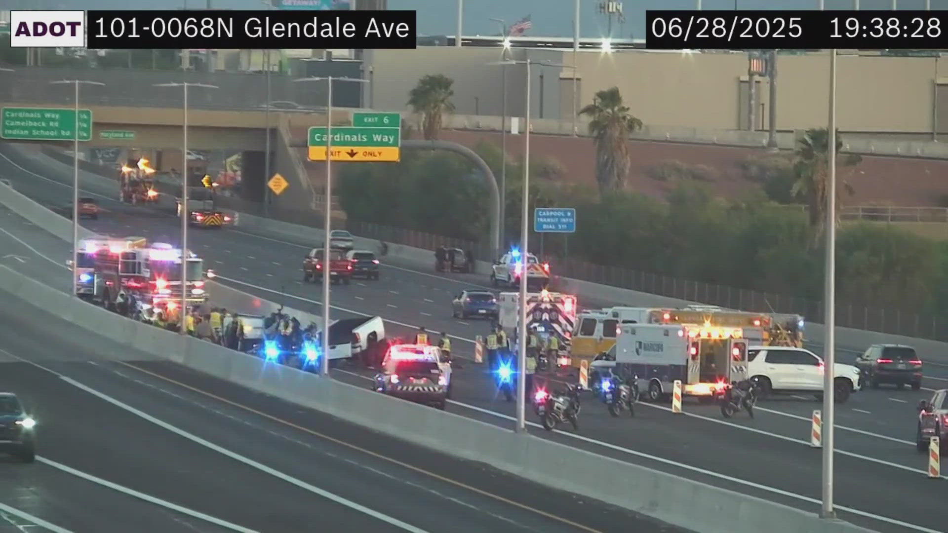 Drivers on Loop 101 in Glendale may have some delays after a crash involving multiple vehicles near Maryland Avenue. 