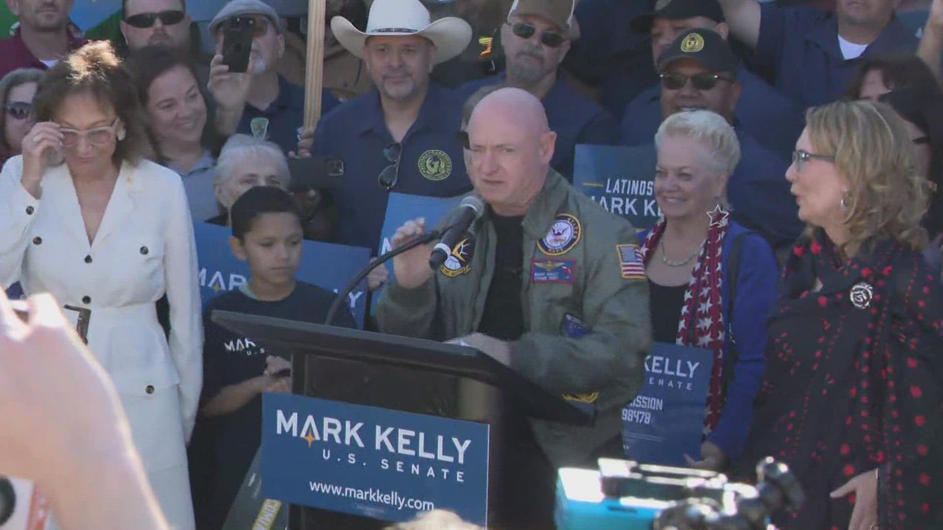 Sen. Mark Kelly urged Arizonans to let go of 'conspiracies of the past' on Saturday, calling for unity a day after he won re-election to a crucial Senate seat.