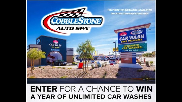 Enter for a chance to win a year of unlimited car washes