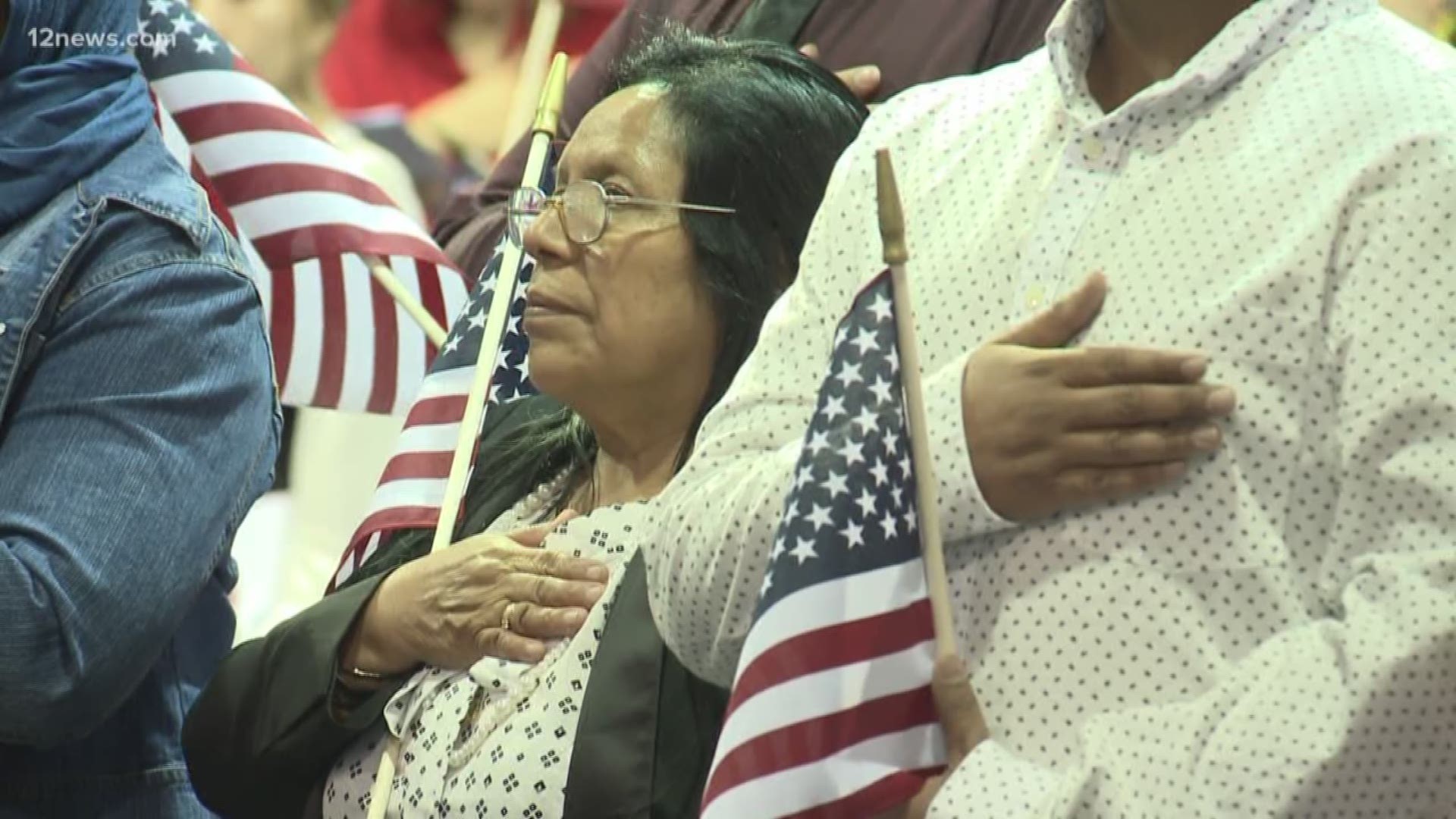12 News was on hand to talk with some of the newest U.S. citizens in the Valley.
