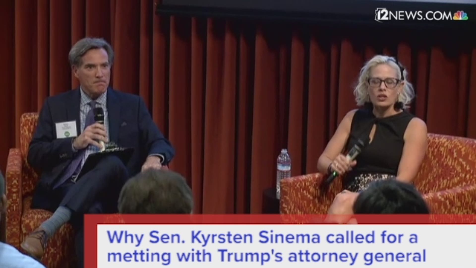In an interview with 12 News’ Brahm Resnik at a Phoenix journalism convention, Arizona Sen. Kyrsten Sinema says she was ‘dismayed’ by Attorney General William Barr’s handling of the Mueller report. She has a meeting with Barr scheduled for this week.