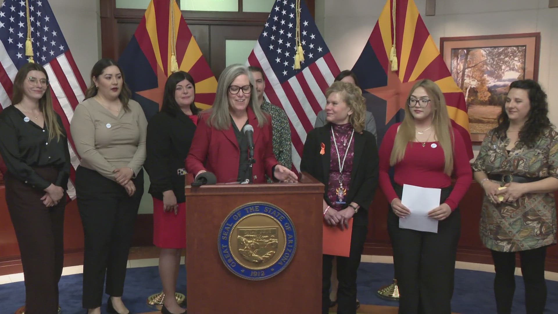 Arizona Gov. Katie Hobbs is calling on lawmakers to invest in the future of the state with the extension and expansion Prop 123.