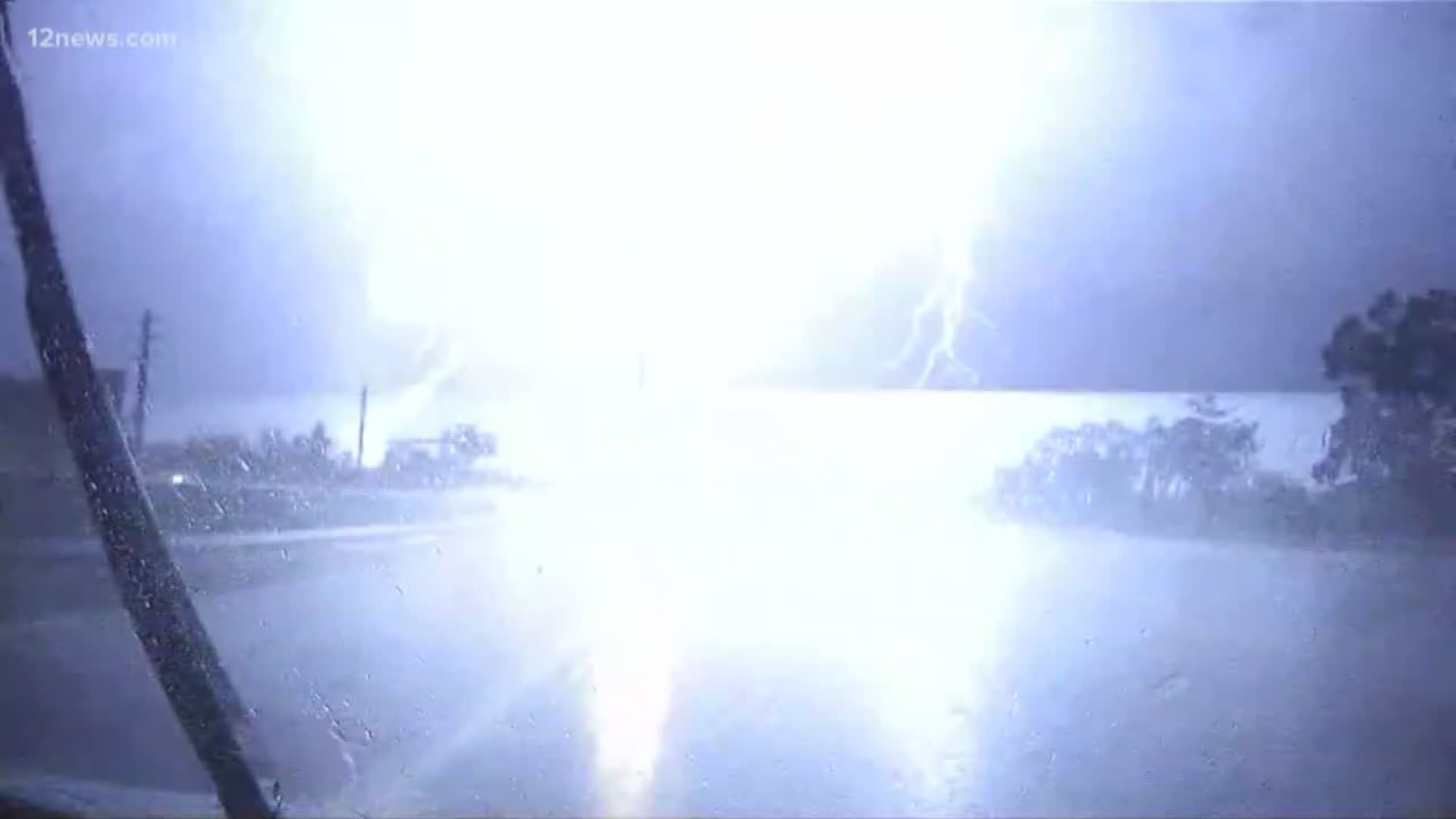 Rain and dust have rolled in hitting parts of the Valley. Check out some of the lightning our storm tracker caught on camera.