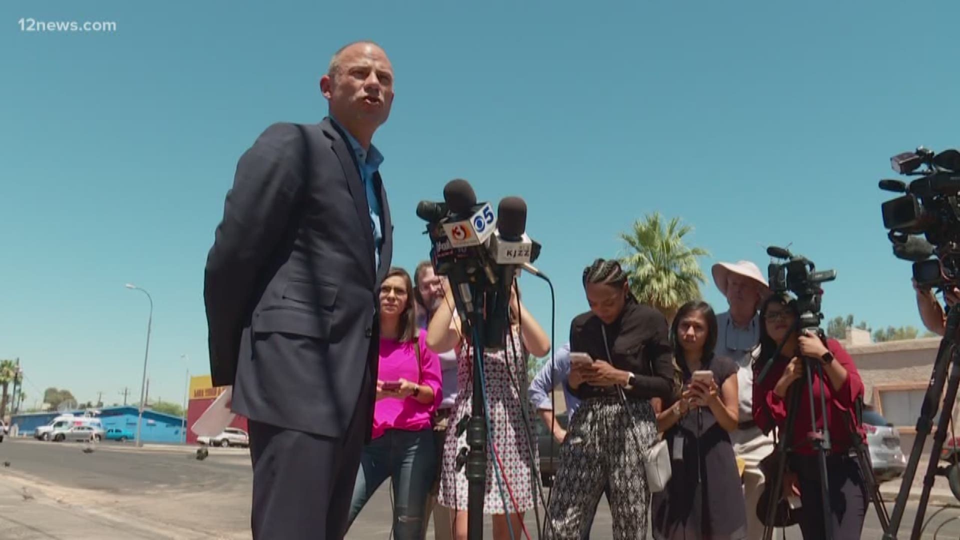 Michael Avenatti was in Phoenix today to meet with a migrant boy who was separated from his mother at the border. He is now representing 60 children separated from their families.