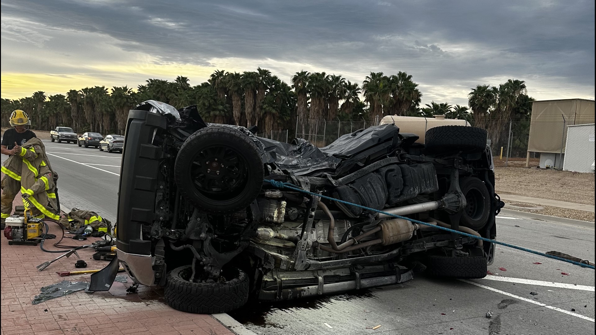 Car turns on side after crash near Loop 303 in West Valley | 12news.com