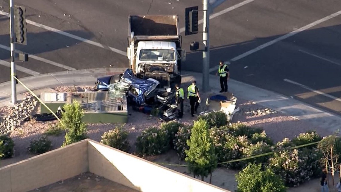 Woman, toddler injured after car and dump truck collide in Mesa - Vimarsana News
