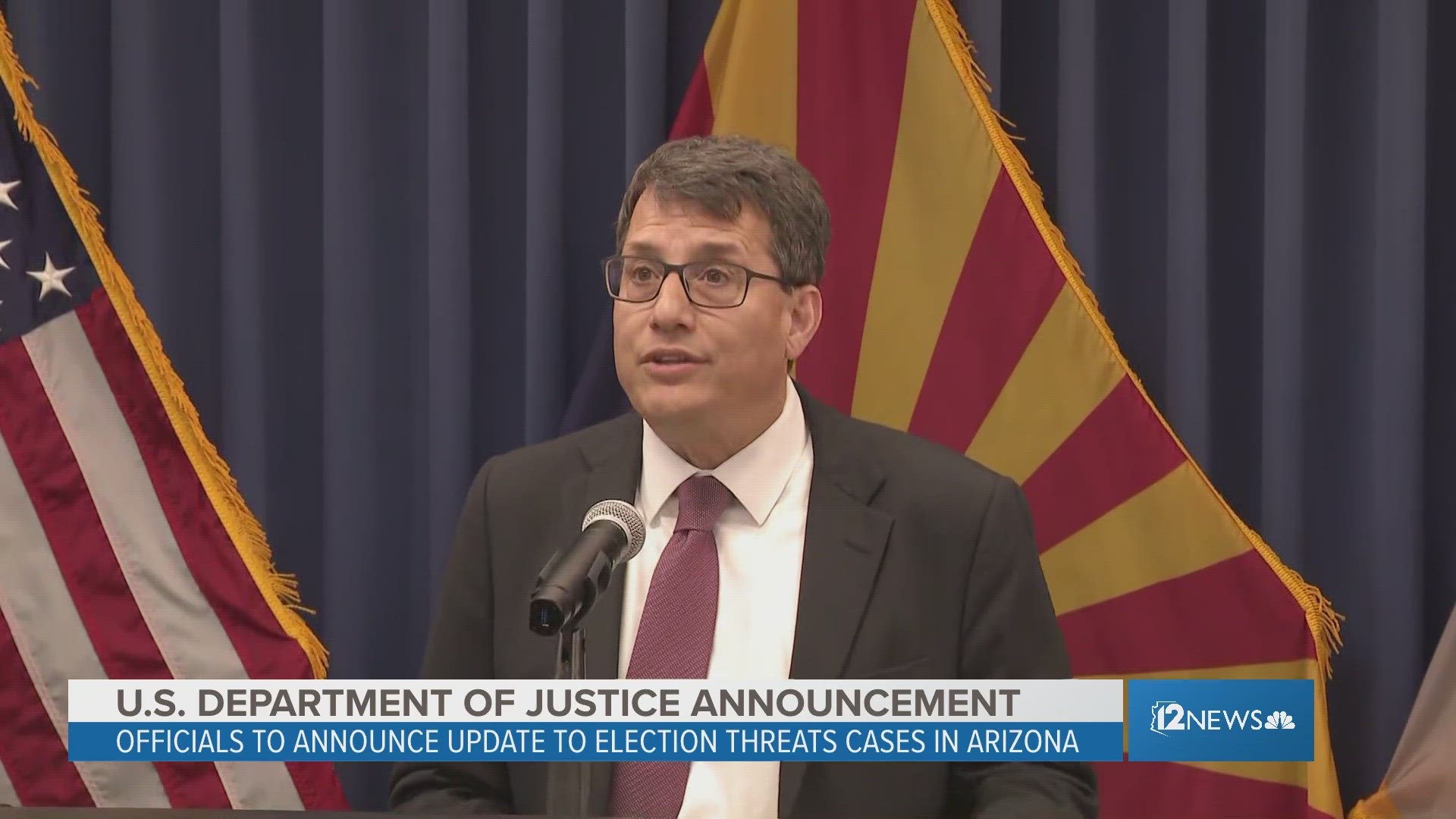 Federal and government officials gathered Monday to discuss efforts to protect members of the election community in Arizona. Here's the announcement news conference.