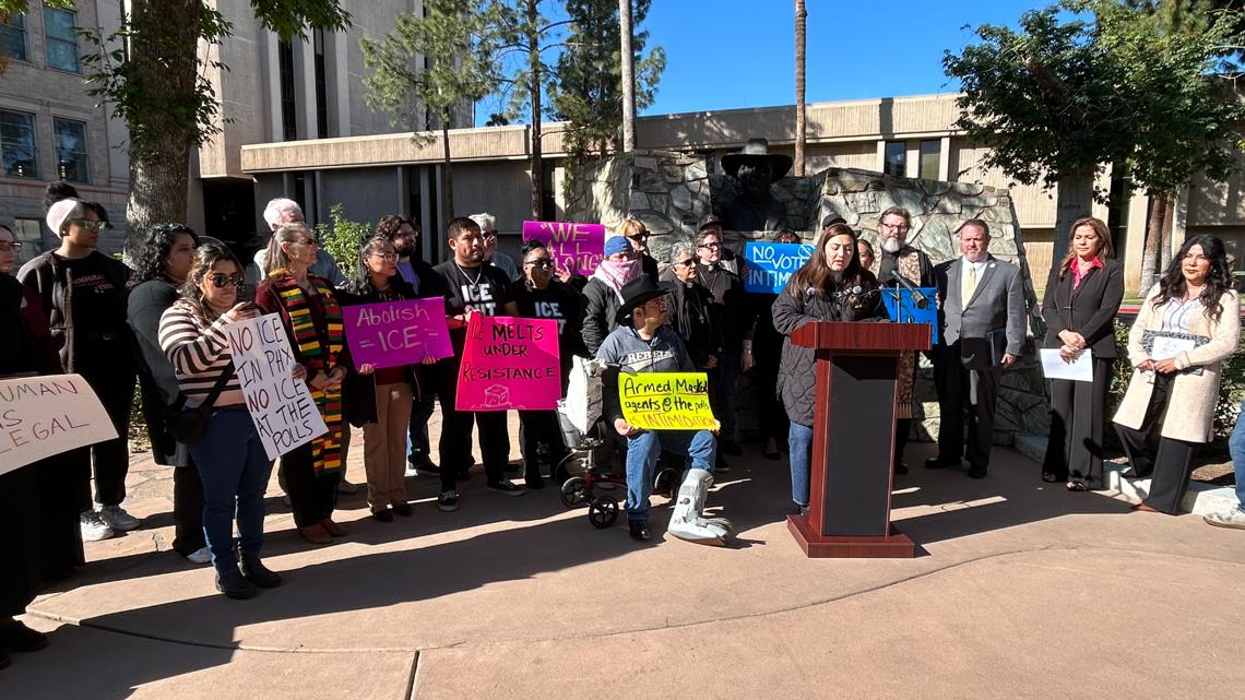 Former Arizona state senator says LUCHA members are being trespassed outside State Capitol ahead of meeting on 'anti-immigration bill'