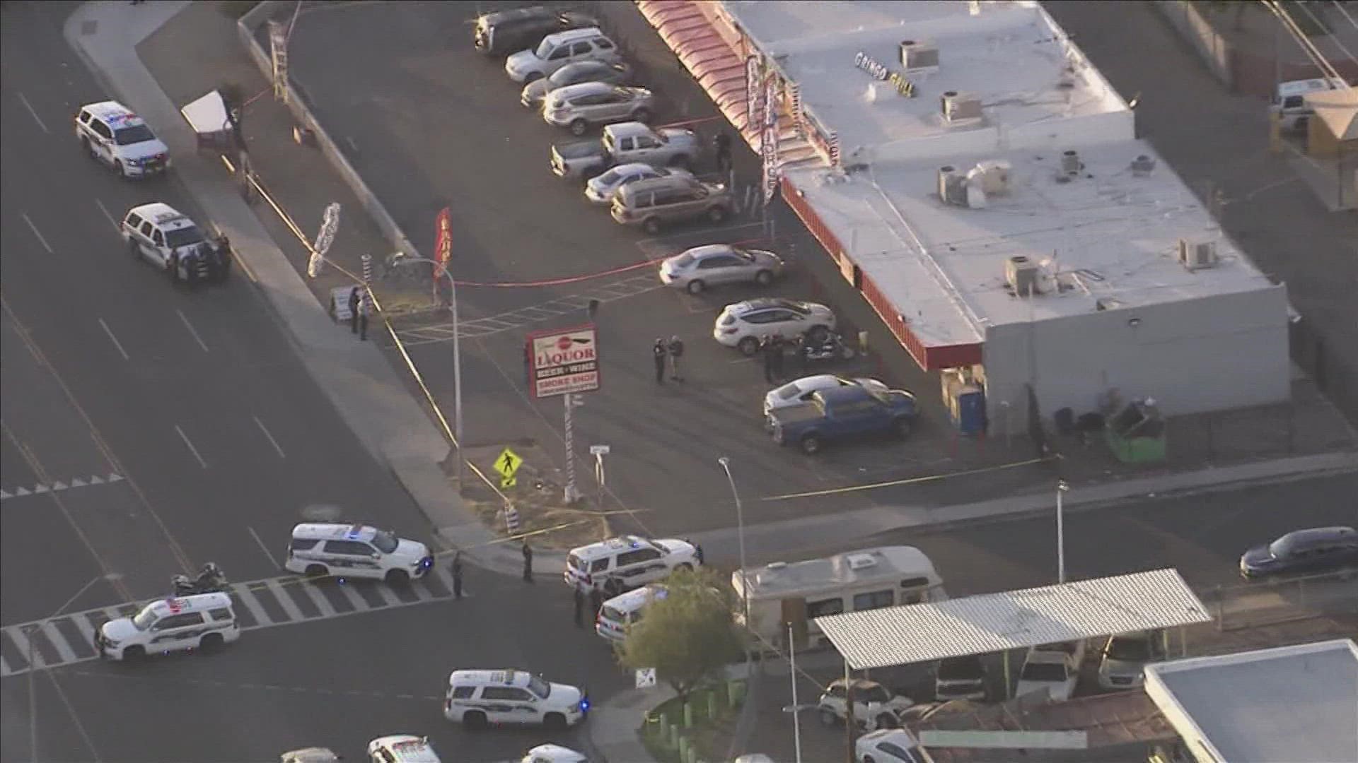 Phoenix police say no officers have been injured, and the suspect is receiving medical treatment.