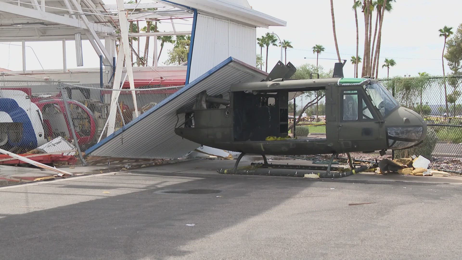 Severe weather across the Phoenix area damaged several parts of the Valley from Goodyear to Mesa on Tuesday night.