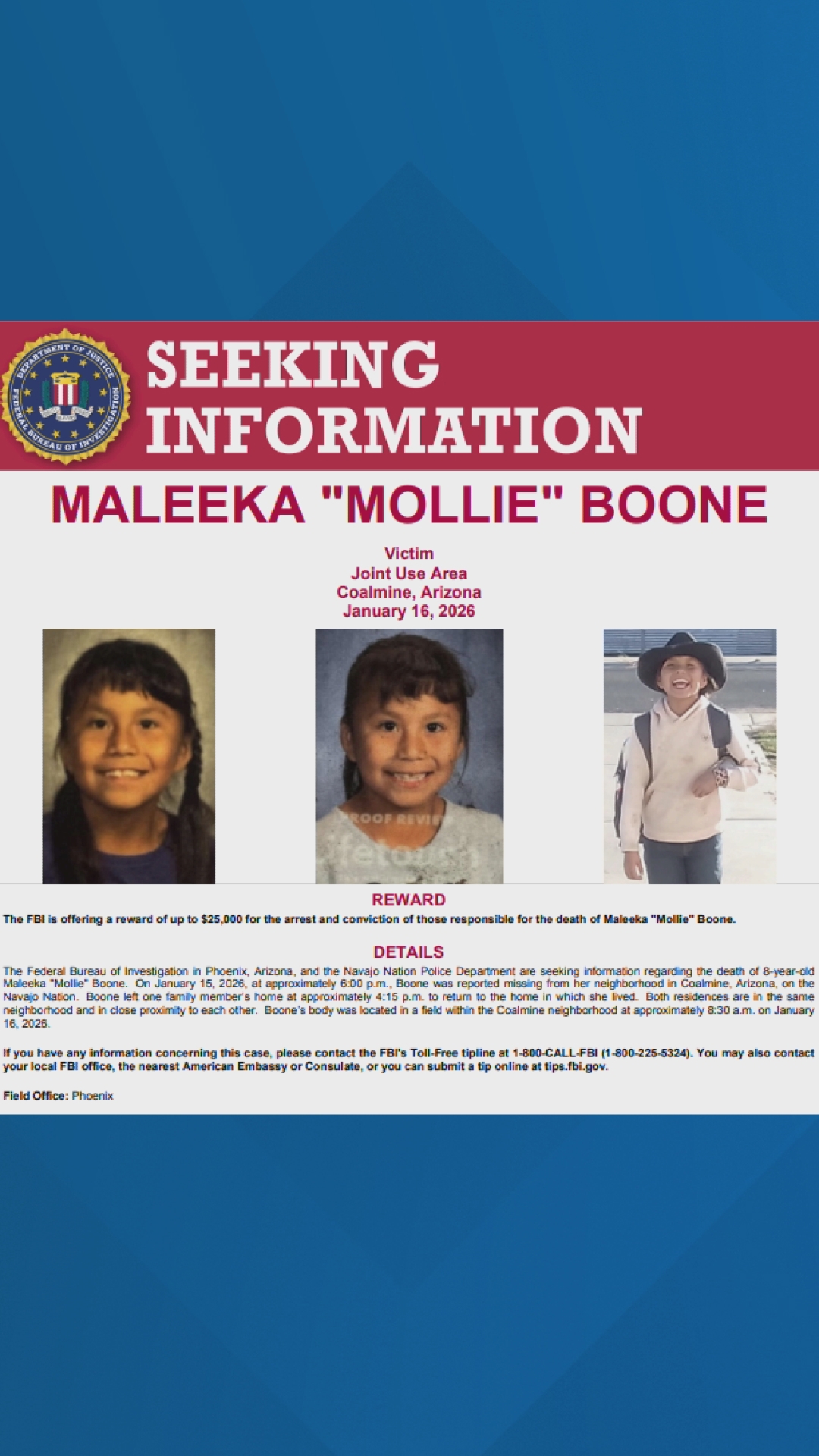 FBI Offering $25,000 Reward to Help Find Murderer of Navajo Nation 8 ...