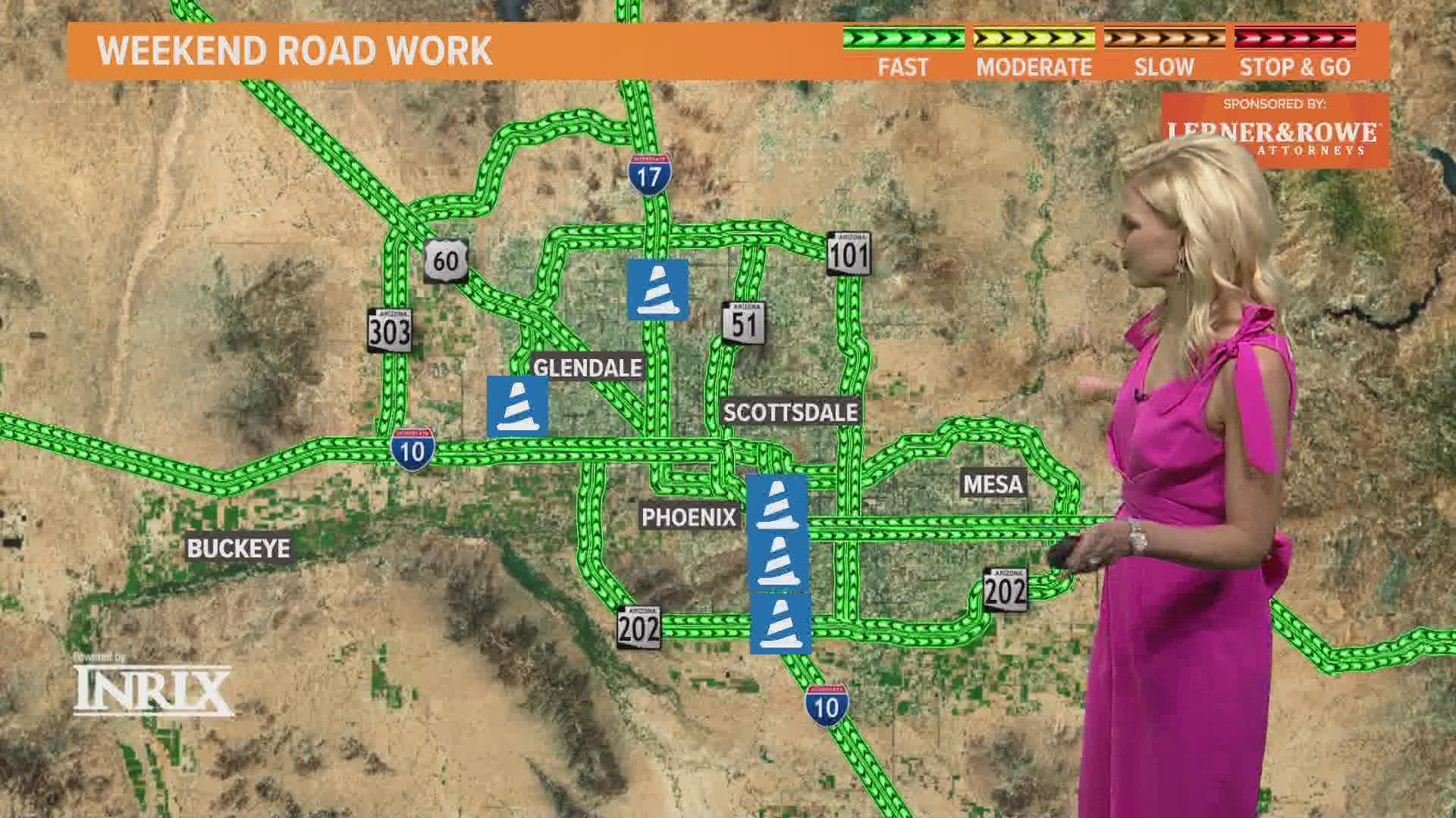 Krystle Henderson has a breakdown of the current closures and detours drivers will find on Valley roads this weekend.
