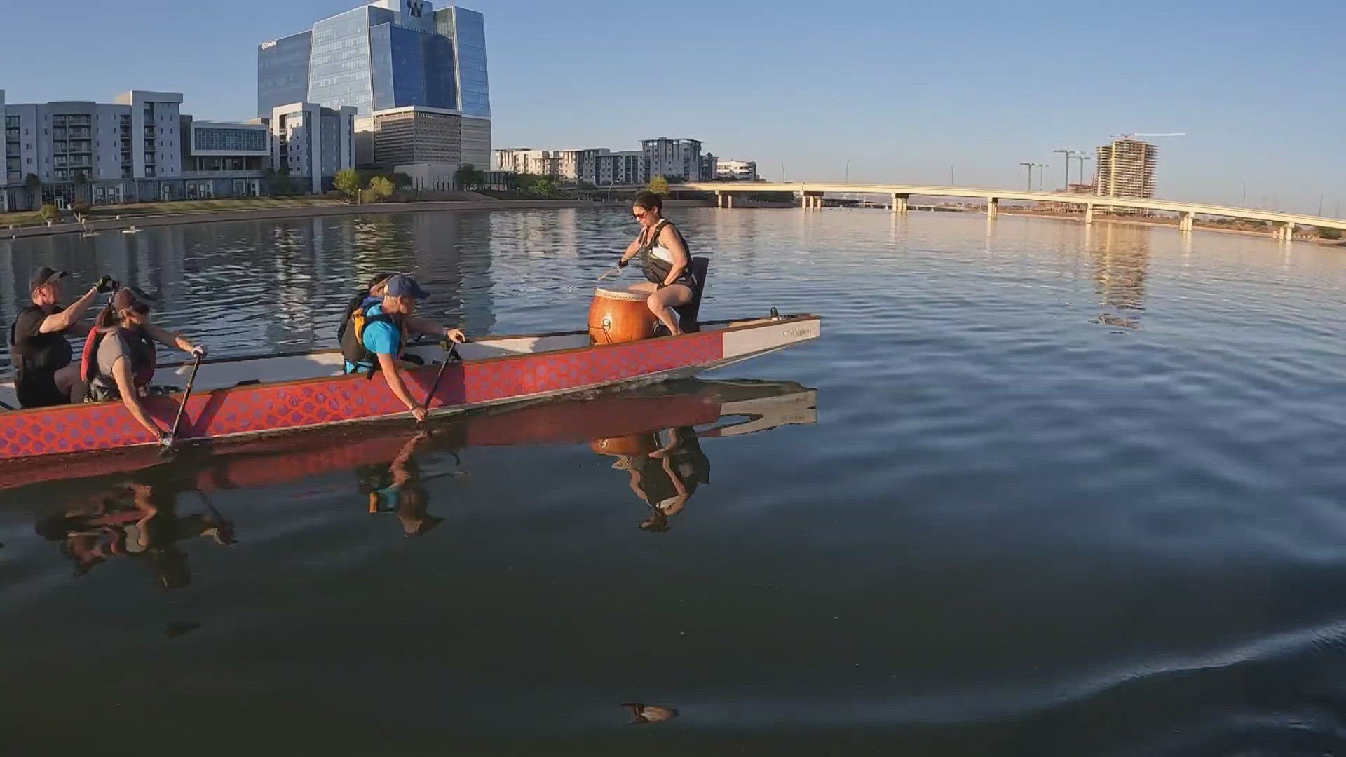 A group of Valley residents have fallen in love with the sport of dragon boat racing. Learn more about the team as they practice at Tempe Town Lake.