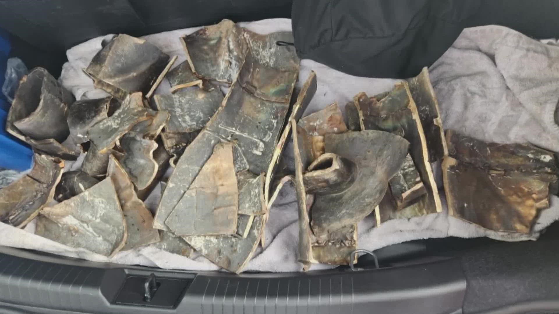 Phoenix police have recovered shards of a bronze statue that memorialized the memory of 7-year-old  Chris Greicius, who died of leukemia in 1980.