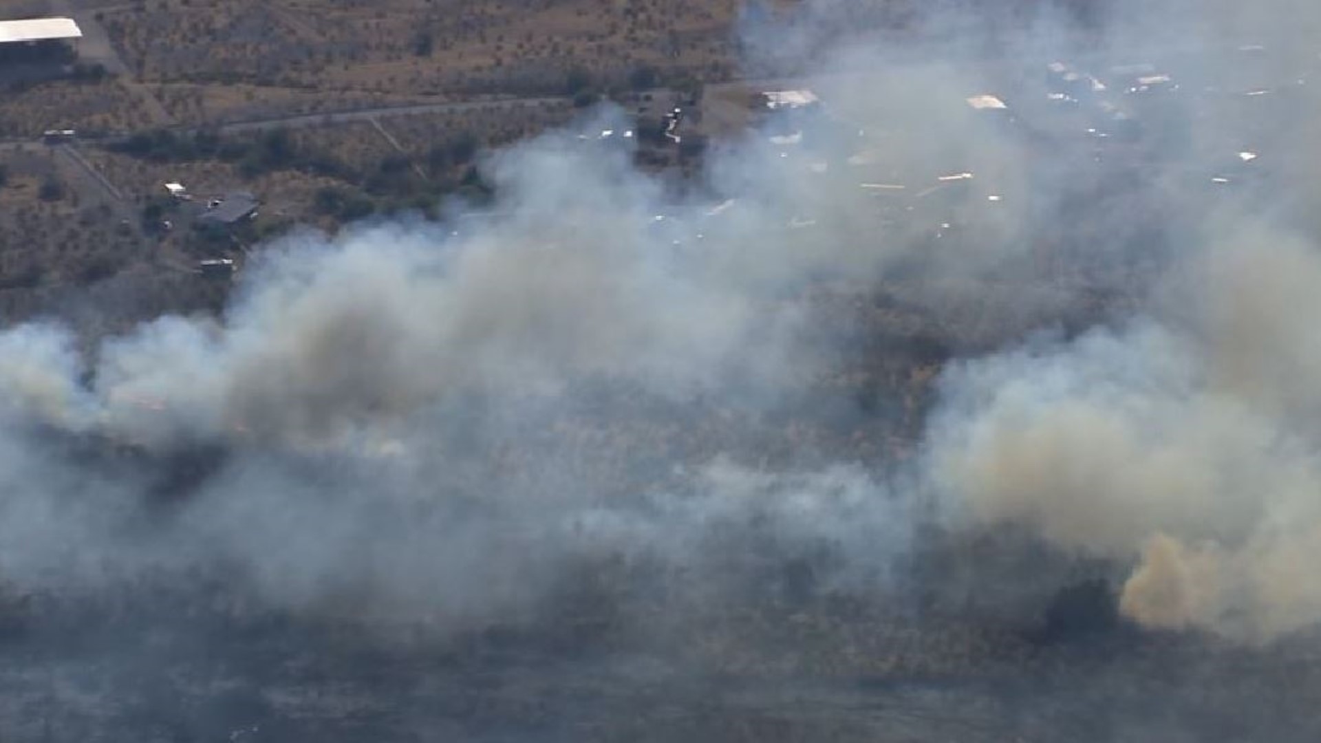 Firefighters were able to contain the fire near 313th Avenue and Baseline Road Monday evening.