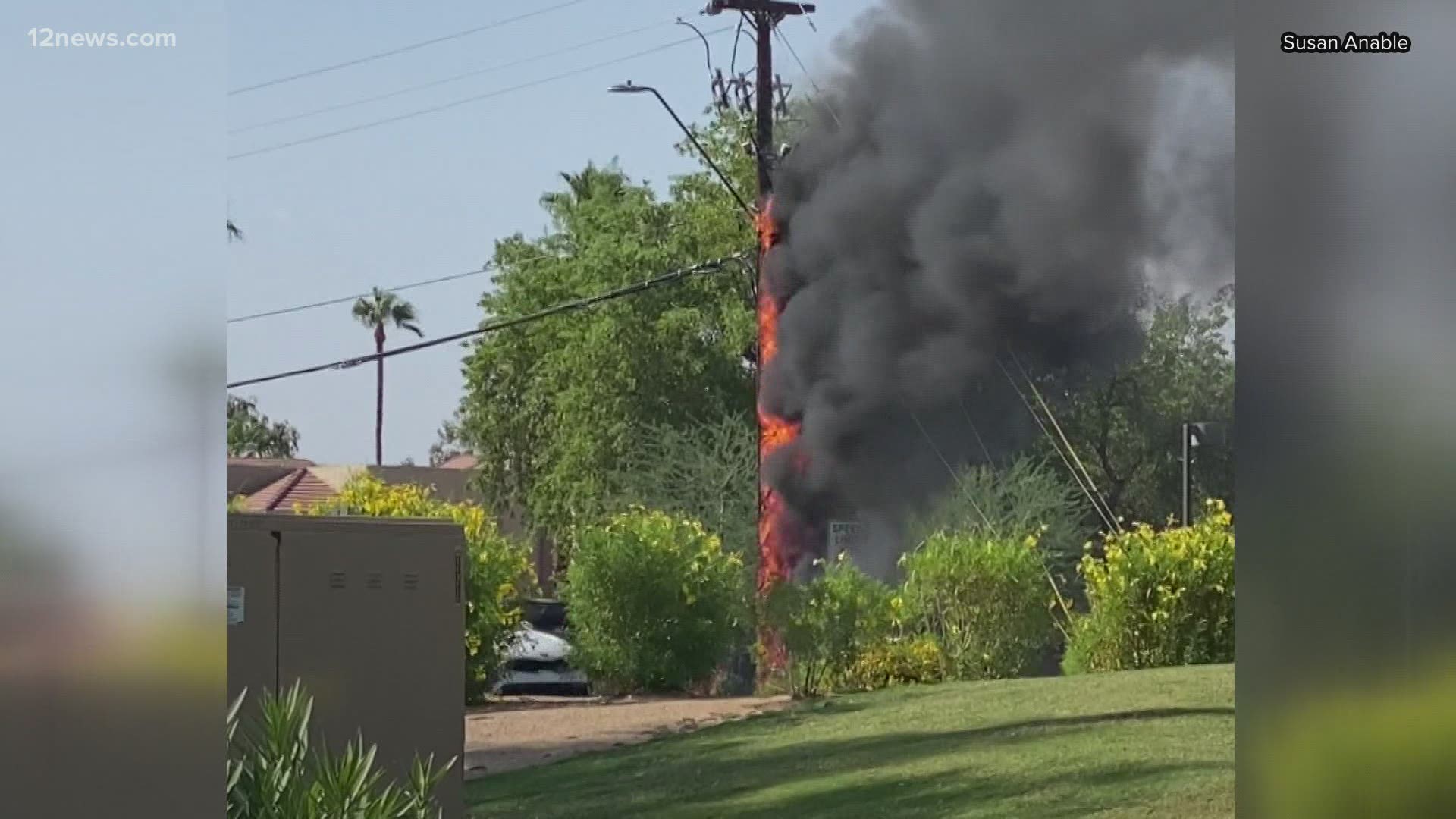 Some Valley Cox customers are dealing with a massive internet outage after someone set fire to a power and utility pole. Phoenix Fire says it was set on purpose.