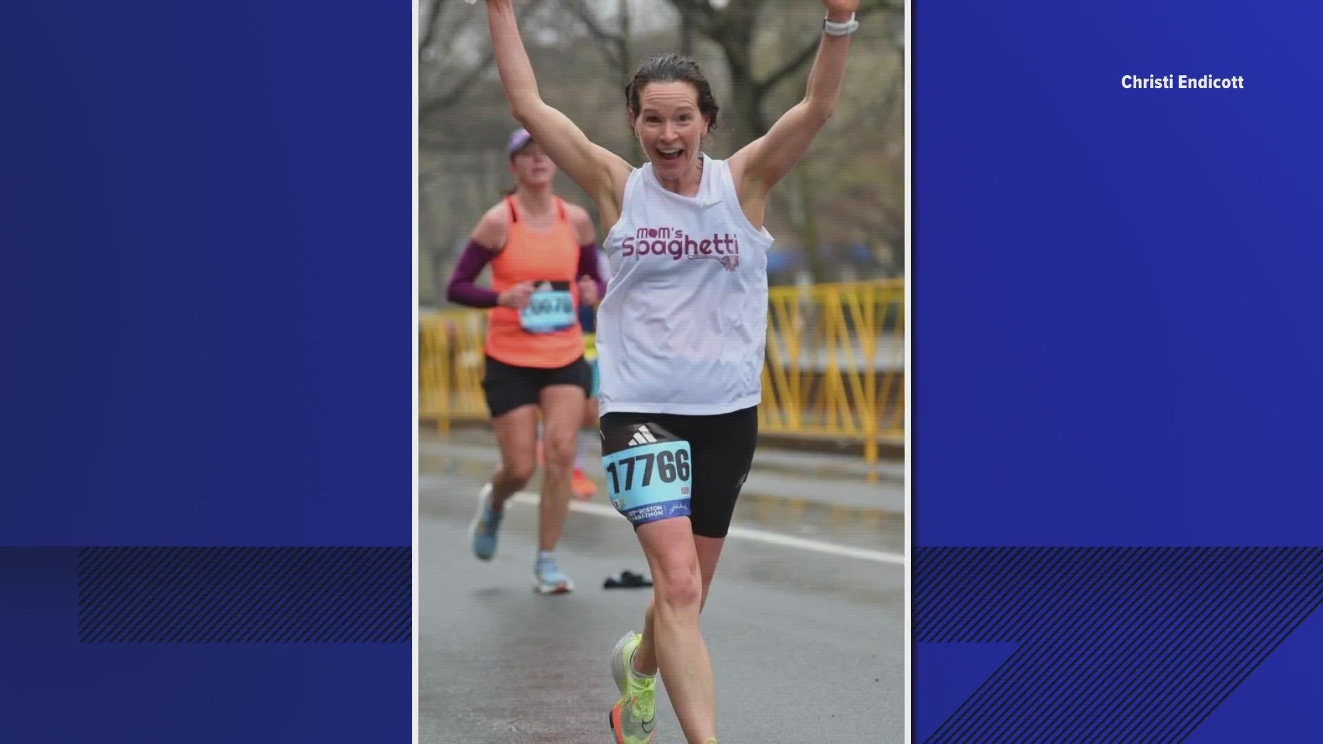 Christi is now cancer-free and was able to run the Boston Marathon this year with her husband.