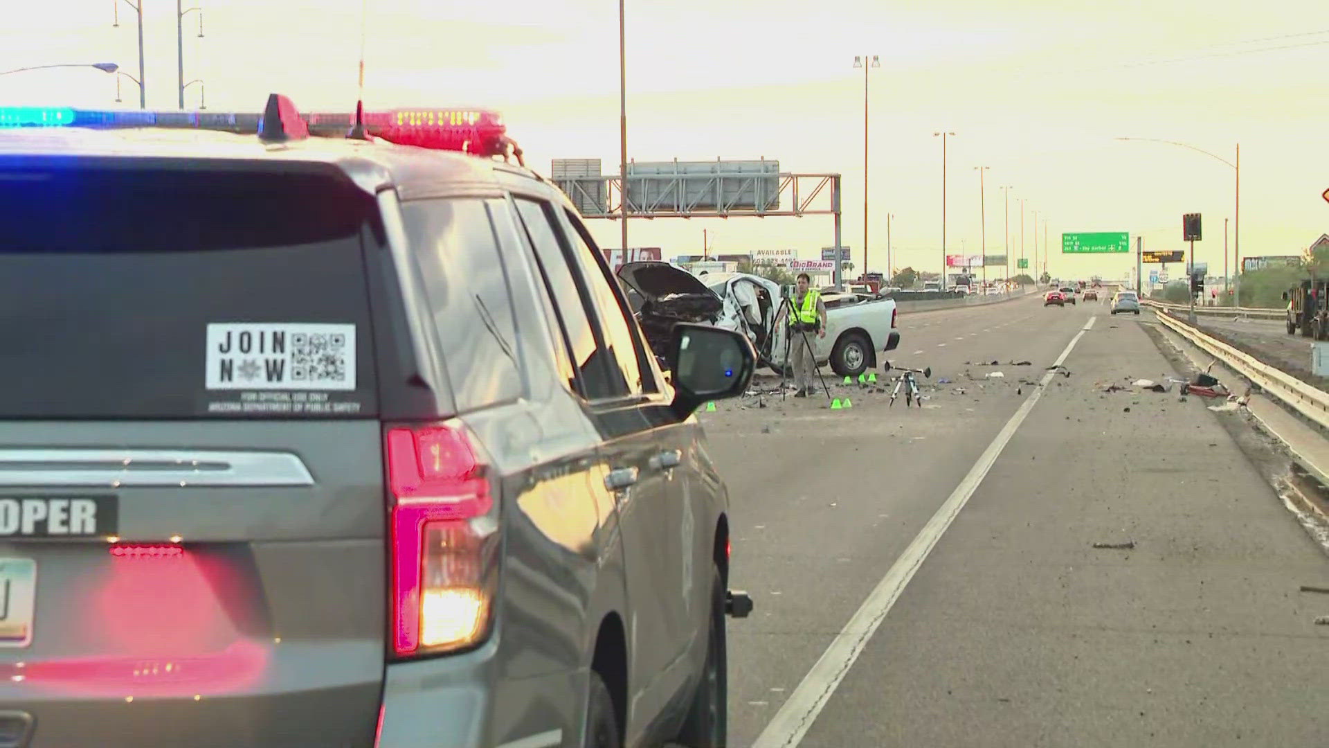 An investigation is underway after a wrong-way driver crashed into another vehicle on Interstate 17 Wednesday morning.