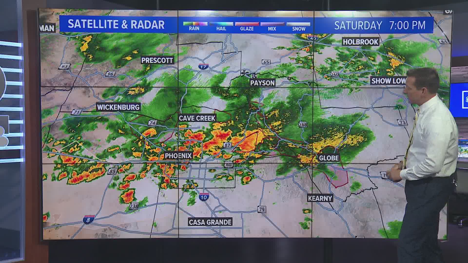 Meteorologist Jamie Kagol walks through what the Valley can expect through the night.