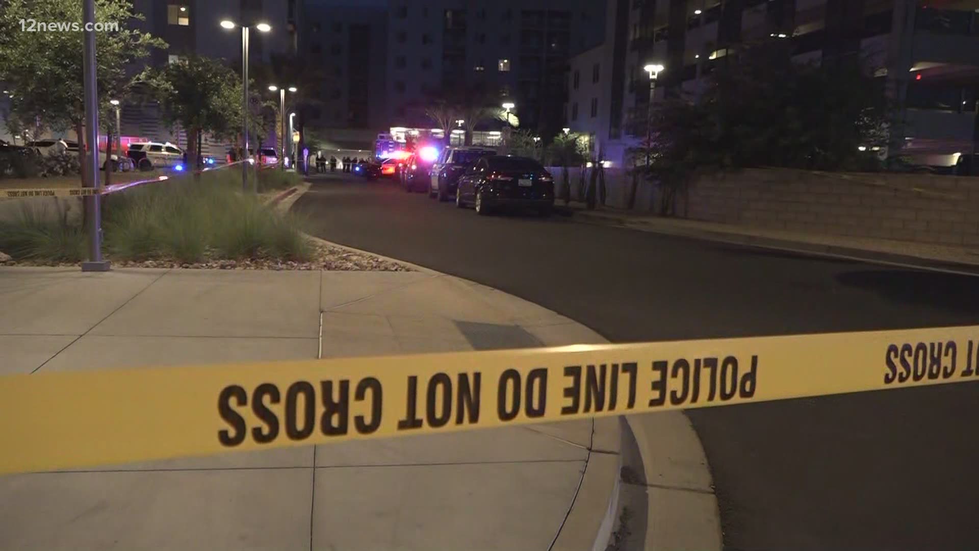 The shooting happened around 6:30 p.m. at a complex near Scottsdale Road and the Salt River.