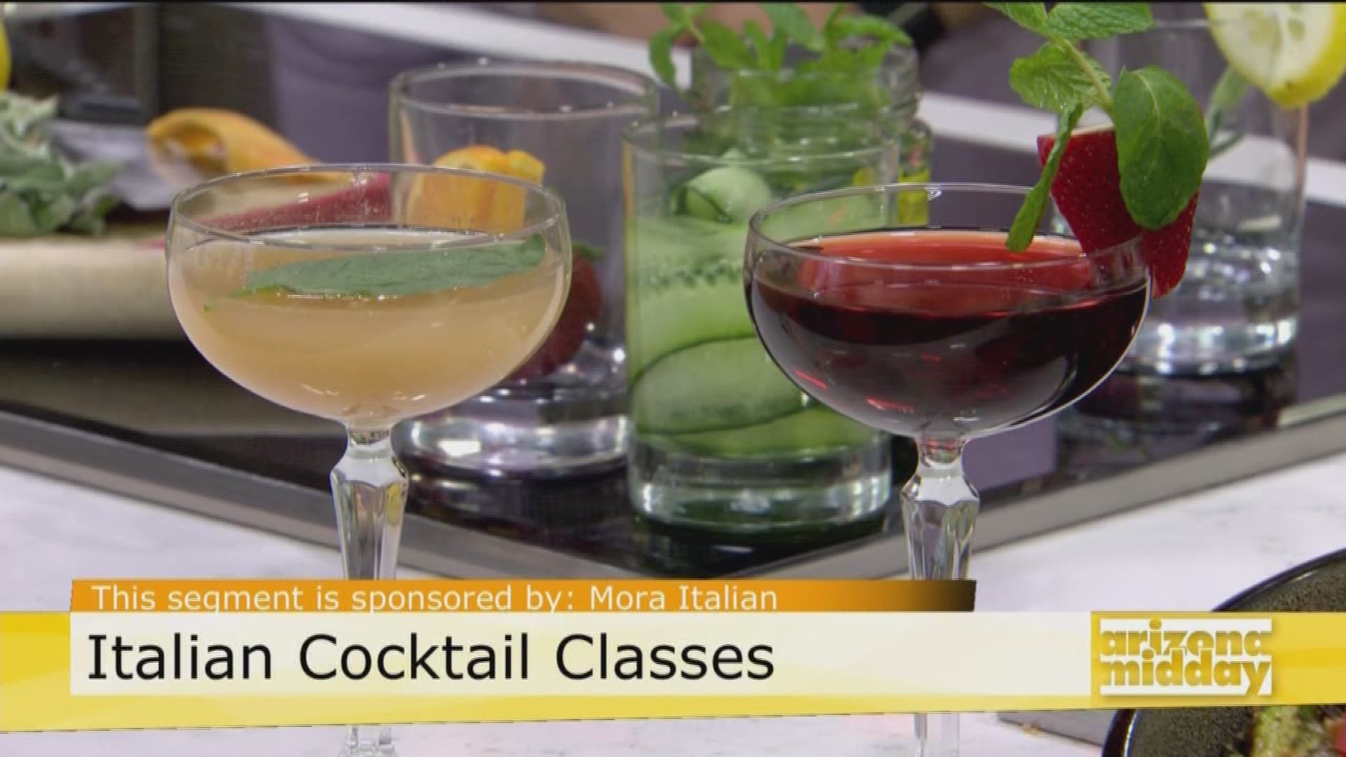Christina Arellano with Mora Italian shows us some delicious Italian drinks and tells us about the class where you can learn the cocktail making secrets