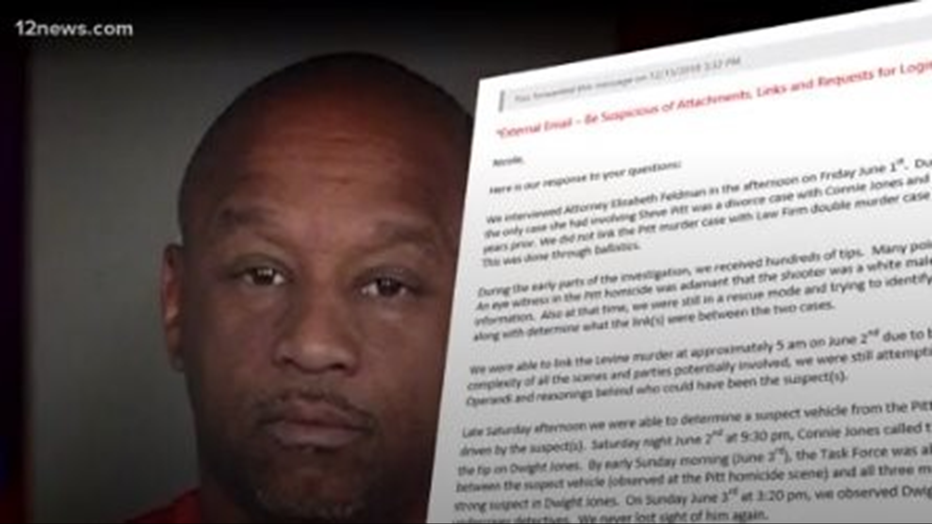 Dwight Jones is accused of killing six people in a murder spree this spring. All by two of the murders were linked to a vendetta Jones had against his ex-wife.