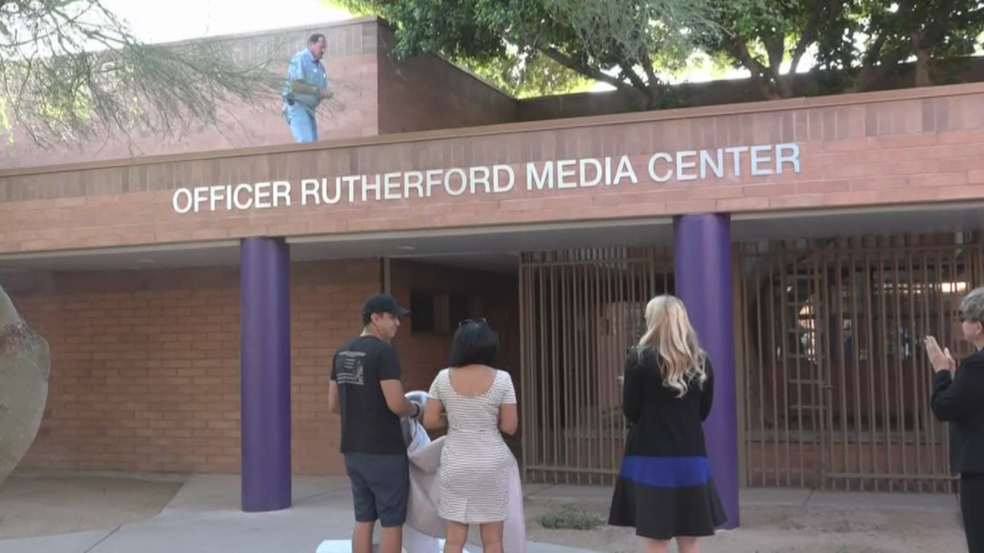 Desert Horizon Elementary School dedicated its library to a Phoenix police officer killed in the line of duty. Officer Paul Rutherford lost his life in March.