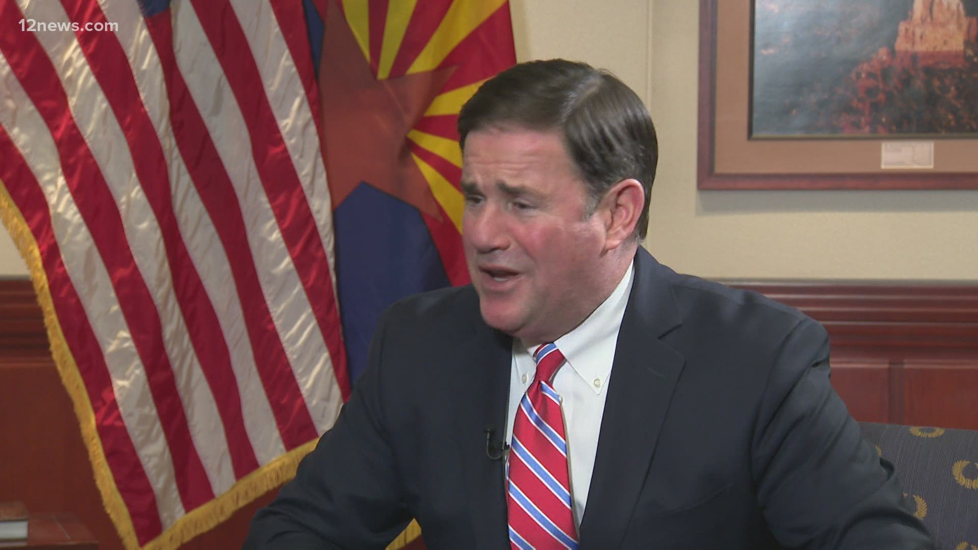 Gov. Ducey says that while Arizona may be on the last lap of the COVID-19 race, citizens need to stay vigilant.