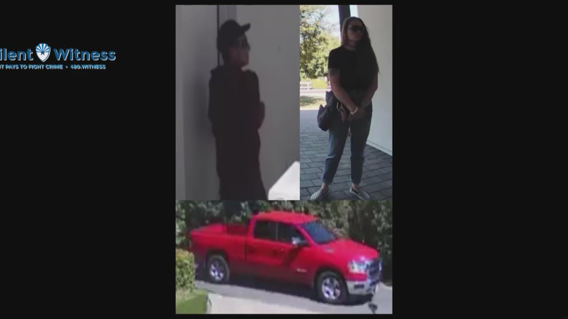 Phoenix Police are looking for two suspects connected to a burglary at a home near 32nd Street and Camelback in July 2023. Here's how you can help.