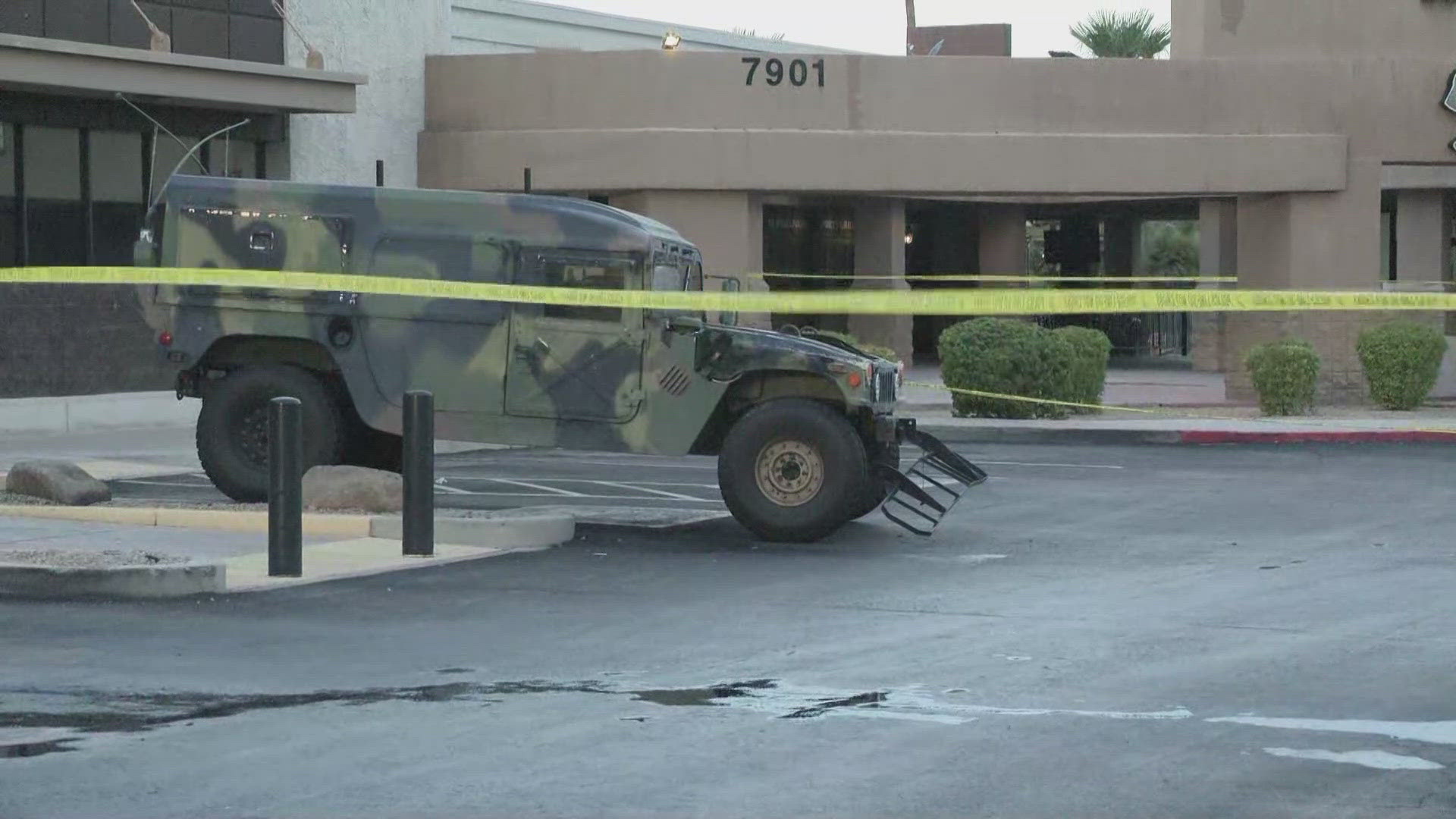 Police are investigating after a man drove a vehicle into the back of a parked patrol vehicle, the Scottsdale Police Department said.