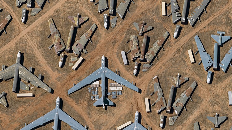 See Tucson's internationally-known plane 'Boneyard' from a bird's eye view